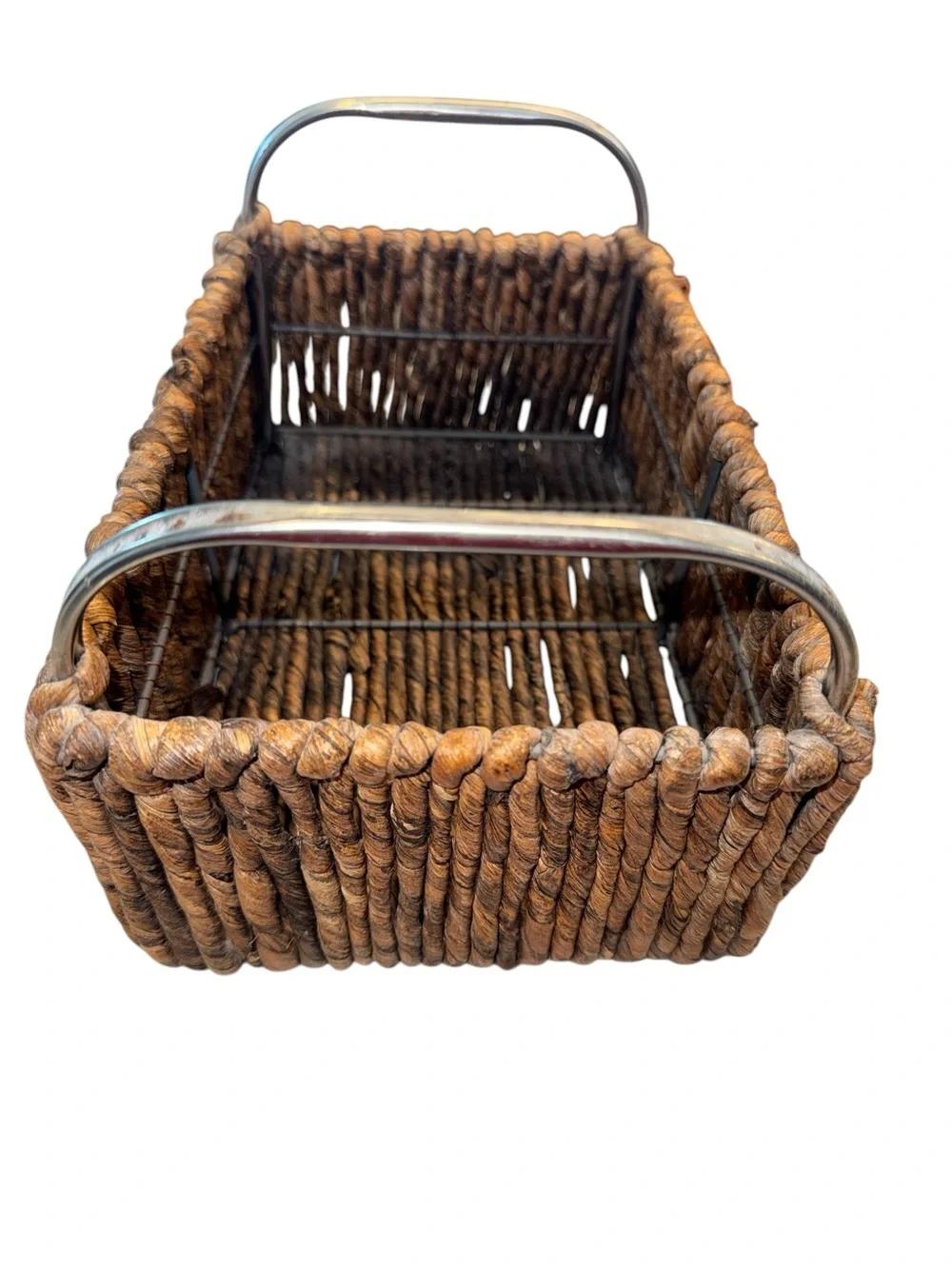 Woven Seagrass Rectangular Storage Basket